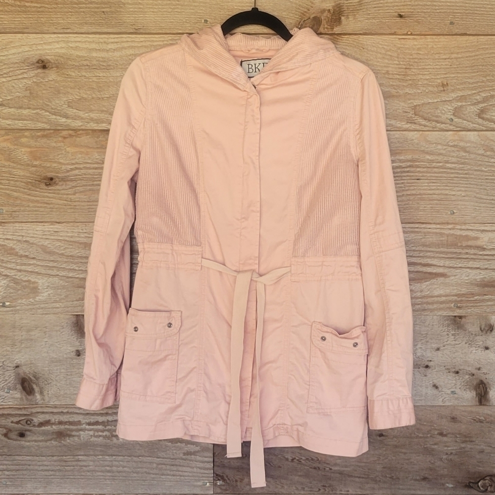 BKE Blush Canvas Hooded Jacketed with Cinched Waist Size XSmall
